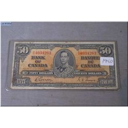 1937 Bank of Canada $50 bill