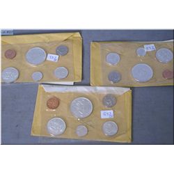 Three Canadian un-circulated Mint sets including 1964, 1965 and 1966