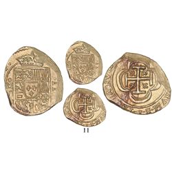 Mexico City, Mexico, cob 2 escudos, (171)4J, from the 1715 Fleet.