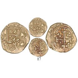 Mexico City, Mexico, cob 1 escudo, (1712), assayer J, mintmark oM, from the 1715 Fleet.