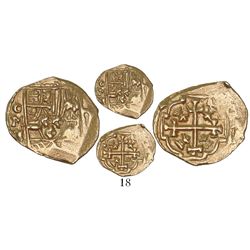 Mexico City, Mexico, cob 1 escudo, (1712), assayer J, mintmark oM, from the 1715 Fleet.