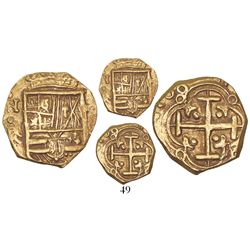 Bogota, Colombia, cob 2 escudos, 168(?)(G), mintmark NR to left.