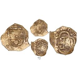 Seville, Spain, cob 2 escudos, (16)16, assayer not visible, rare (unlisted) date.