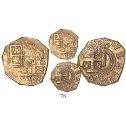 Seville, Spain, cob 2 escudos, Philip III, assayer not visible.