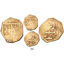 Seville, Spain, cob 2 escudos, Philip III, assayer not visible.