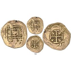 Seville, Spain, cob 4 escudos, Charles II, assayer not visible.