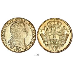 Brazil (Minas mint), 12800 reis, Joao V, 1731-M, encapsulated NGC MS 62.