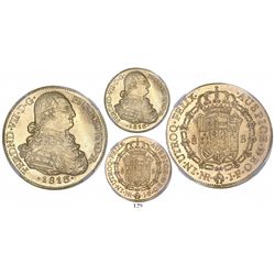 Bogota, Colombia, bust 8 escudos, Ferdinand VII (bust of Charles IV), 1813/2JF, encapsulated NGC MS