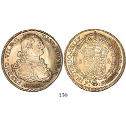 Popayan, Colombia, bust 8 escudos, Ferdinand VII (bust of Charles IV), 1816FR, mintmark P.N., no dot