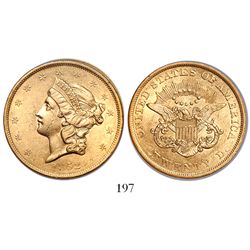 USA (Philadelphia mint), $20 coronet Liberty "double eagle," 1852, encapsulated NGC AU 53, from the