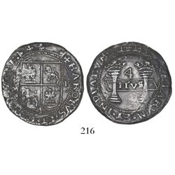 Mexico City, Mexico, 4 reales, Charles-Joanna, "Early Series," assayer oPo to right, mintmark oMo to