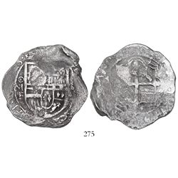 Mexico City, Mexico, cob 8 reales, (16)13F, very rare.
