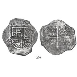 Mexico City, Mexico, cob 8 reales, (162)0/9D, very rare.