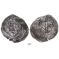 Seville, Spain, cob 8 reales, (1)610, assayer not visible, rare (unlisted).