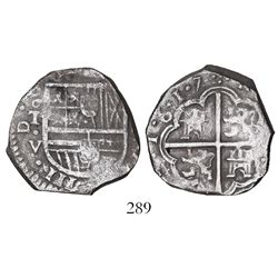 Toledo, Spain, cob 4 reales, 1617V.