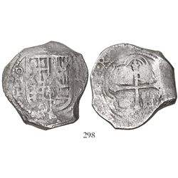 Mexico City, Mexico, cob 8 reales, Philip IV, assayer P.