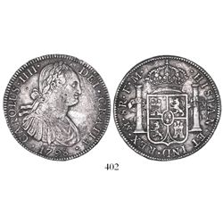 Mexico City, Mexico, bust 8 reales, Charles IV, 1798FM.