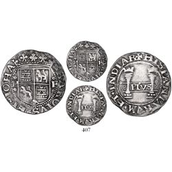 Mexico City, Mexico, 1 real, Charles-Joanna, "Early Series," assayer F/P to right, quatrefoils in le