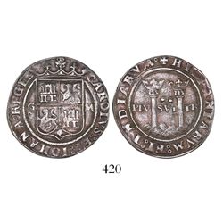 Mexico City, Mexico, 2 reales, Charles-Joanna, "Late Series," assayer G to left, mintmark M to right