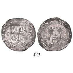 Mexico City, Mexico, 1 real, Charles-Joanna, "Late Series," assayer L to left, mintmark M to right.