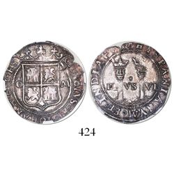 Mexico City, Mexico, 1 real, Charles-Joanna, "Late Series," assayer O to left, mintmark M (no o) to 