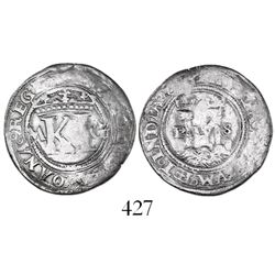 Mexico City, Mexico, 1/2 real, Charles-Joanna, "Late Series," assayer G to right, mintmark M to left