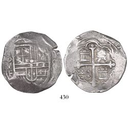 Mexico City, Mexico, cob 8 reales, Philip III, assayer F.