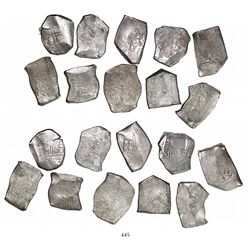 Lot of 10 Mexico City, Mexico, cob 8 reales, Charles II, assayers not visible, all ex-Pasay hoard.