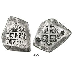 Mexico City, Mexico, cob 8 reales, Philip V, with two 5-petal-flower countermarks (Sumenep/Madura Is