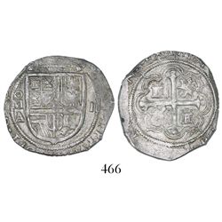 Mexico City, Mexico, cob 2 reales, Philip III, assayer A.
