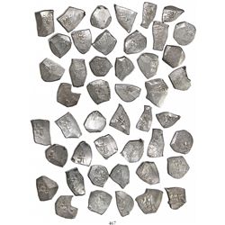 Large lot of 23 Mexico City, Mexico, cob 2R (21) and 1R (2), Charles II, assayers not visible, all e