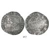 Image 1 : Lima, Peru, cob 4 reales, Philip II, assayer Diego de la Torre, P-4 to left, *-oD to right.