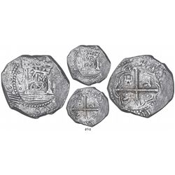 Lima, Peru, cob 8 reales, 1659V, "Star of Lima" type, mintmark LIMA (Series IA), rare, ex-Piedmont (