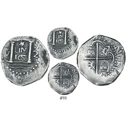 Lima, Peru, cob 2 reales, 1659V, "Star of Lima" type, mintmark LIMA (Series IA), very rare, possibly