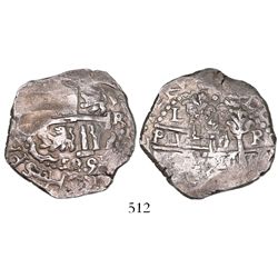 Lima, Peru, cob 4 reales, 1695R.