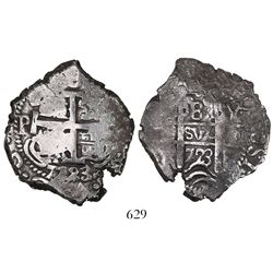 Potosi, Bolivia, cob 8 reales, 1723Y.