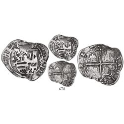 Panama, cob 1 real, Philip II, assayer oX to right, very rare.