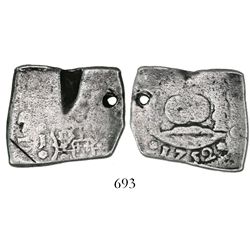 Guatemala, cob 4 reales, 1752J.