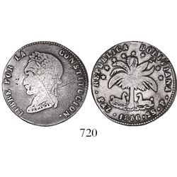La Paz, Bolivia, 2 soles, 1856P, very rare (10 known).