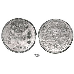 Brazil (Rio mint), 600 reis, Jose I, 1756-R.