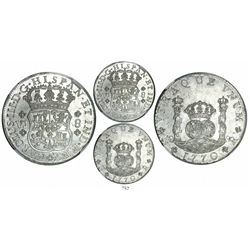 Bogota, Colombia, pillar 8 reales, Charles III, 1770VJ, encapsulated NGC MS 64 (tied for finest know