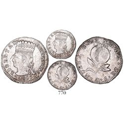 Bogota, Colombia, 1 real, 1819JF, "LIBERTAD AMERICANA," denomination 1•R, very rare, Restrepo Plate