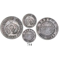 Bogota, Colombia, 1/2 decimo, 1859, very rare, ex-Fernandez collection.