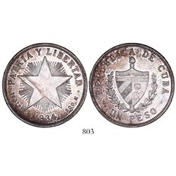 Cuba, "star" peso, 1934.