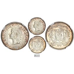 Dominican Republic, 10 centavos, 1944, encapsulated NGC MS 65, tied for finest known in NGC census.