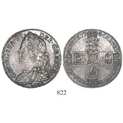 Great Britain (London, England), half crown, George II, 1746, with LIMA below bust.