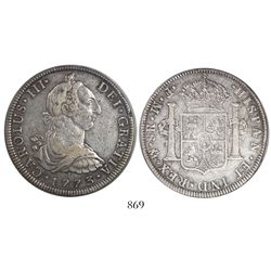 Mexico City, Mexico, bust 8 reales, Charles III, 1773FM, initials facing rim, encapsulated PCGS Genu