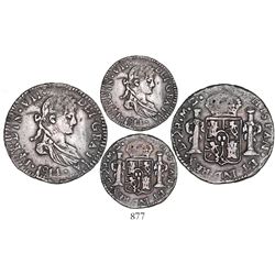 Durango, Mexico, bust 2 reales, Ferdinand VII, 1814MZ, very rare, Grove Plate Coin.