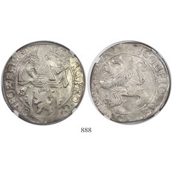 Gelderland, United Netherlands, "lion" daalder, 1648, encapsulated NGC AU 50.