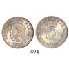 Image 1 : Panama, copper-nickel 5 centesimos, 1932, encapsulated NGC MS 64, ex-Whittier collection.